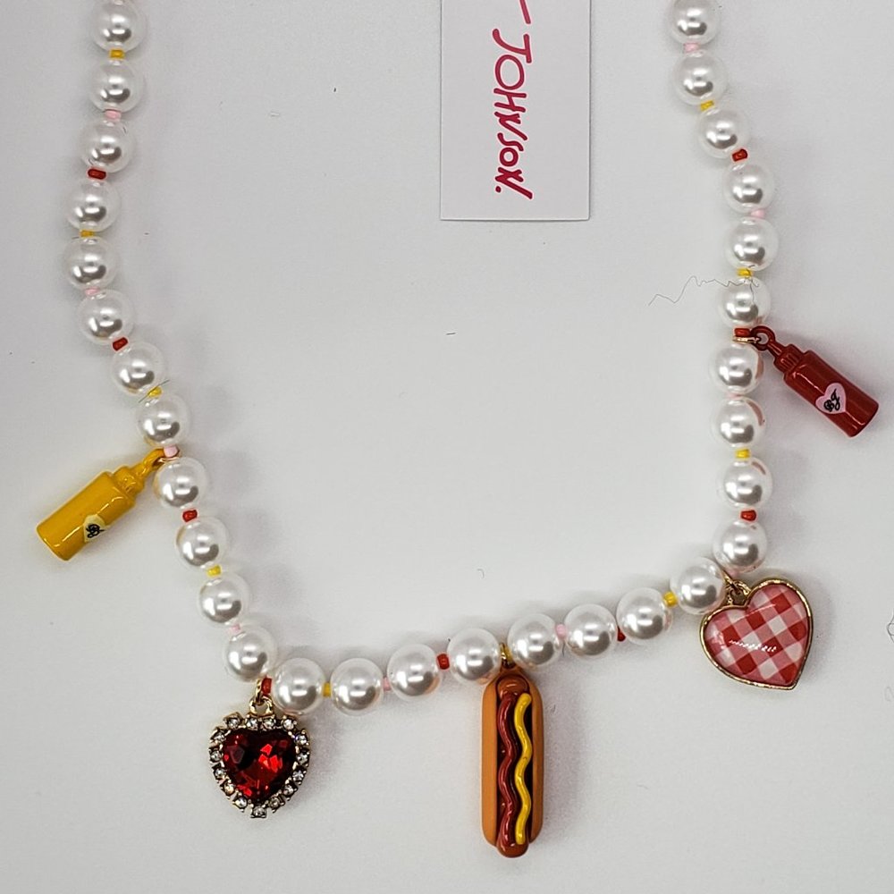 Betsey Johnson  Hotdog Necklace